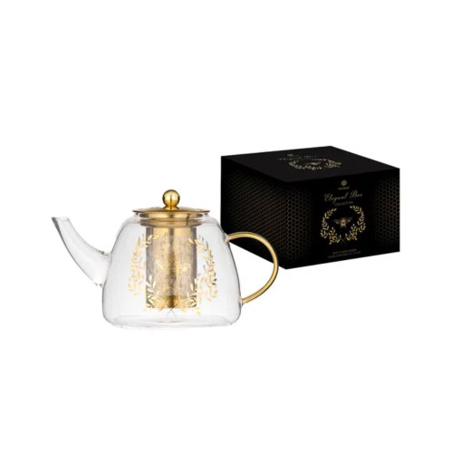 Elegant Bee Glass Infuser Teapot by Ashdene