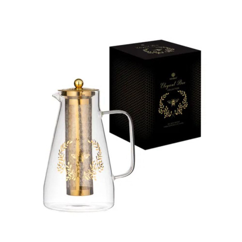 Elegant Bee Glass Infuser Jug by Ashdene