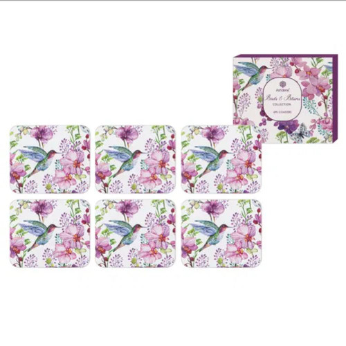 Birds + Blooms 6pk Coaster Set by Ashdene
