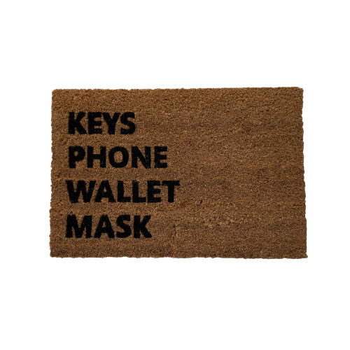 KEYS PHONE WALLET MASK Coir Door Mat