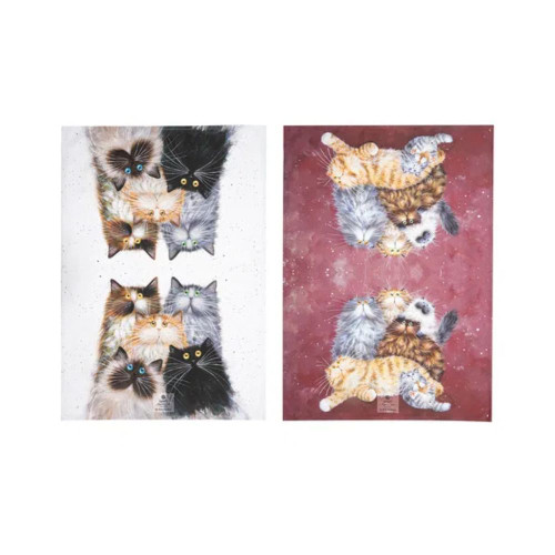 Kims Cats Fluffy Friends 2pk Kitchen Towel by Ashdene Kims Cats Fluffy Friends 2pk Kitchen Towel by Ashdene