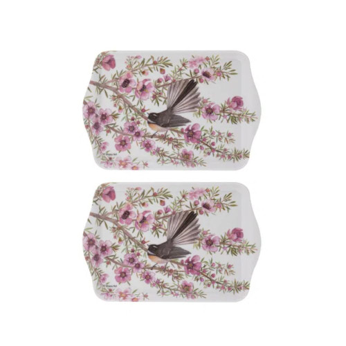 Native Birds of NZ Fantail 2pk Scatter Tray by Ashdene