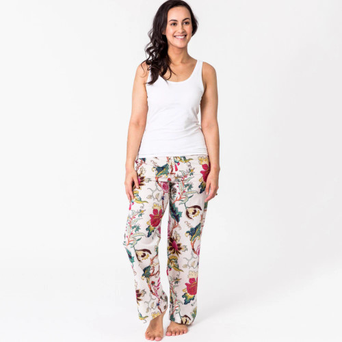 Tree of Life White Lounge Pants