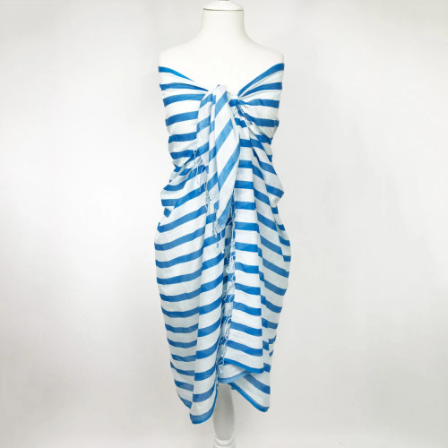 Striped Azure Sarong Striped Azure Sarong