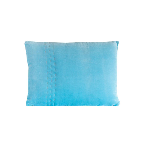 Sky Blue Hand Stitched Velvet and Linen Cushion