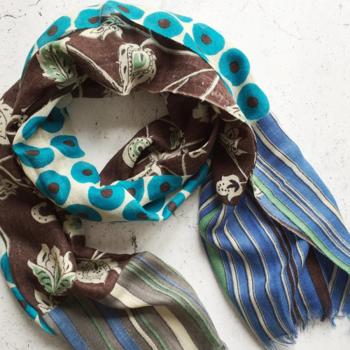 Merino Wool Chocolate Paisley Scarf Merino Wool Chocolate Paisley Scarf