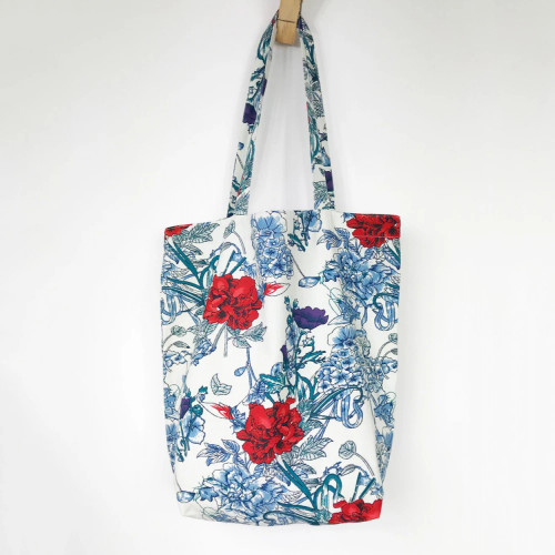 Peony Red Tote Bag