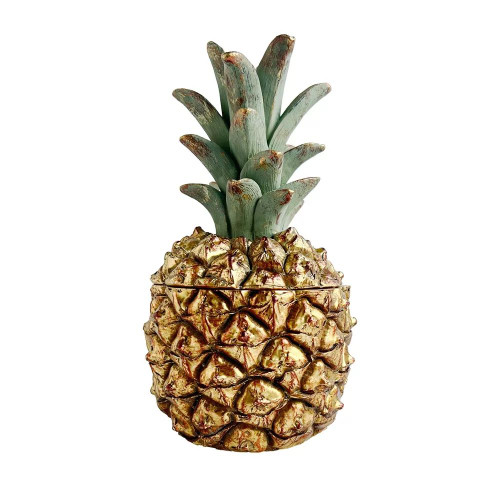 Decorative Pineapple Storage Box by Linens and More Decorative Pineapple Storage Box by Linens and More