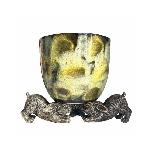 Bunny Tail Up Pot Holder Set Of 3 Gold by Linens and More Bunny Tail Up Pot Holder Set Of 3 Gold by Linens and More