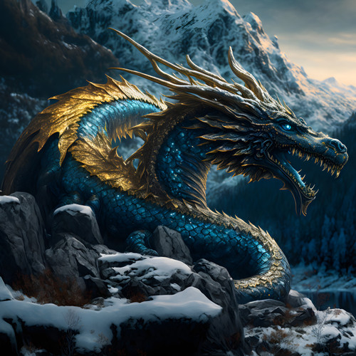 Blue Dragon Fleece Blanket