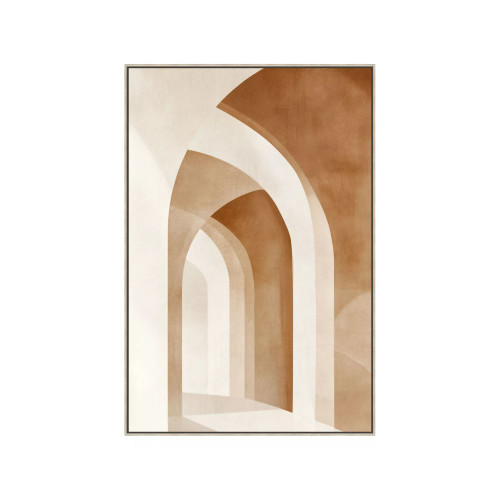 Infinity Arch White Washed Framed Canvas Wall Art by Linens and More