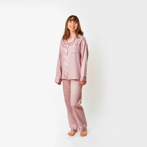 Manuka Pink Bamboo Lyocell Women's PJs Long Sleeve & Pant Sleep Set