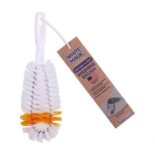 Dual Bristle Vegetable & Fruit Washing Brush by White Magic
