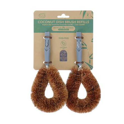 Eco Basics Coconut Dish Brush Refills by White Magic (2 Pack)