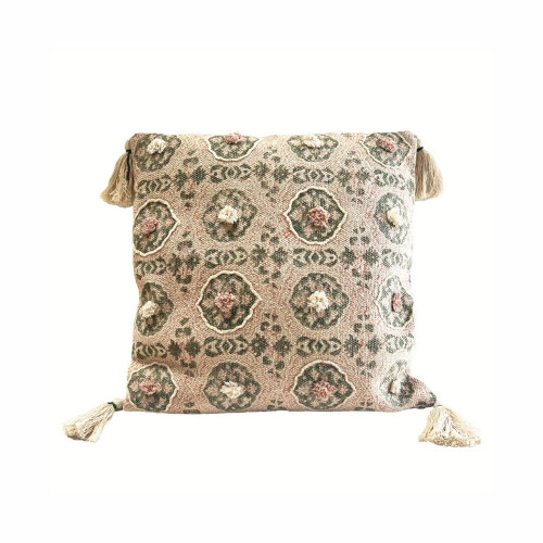 Artisan Block Printed Cushion Blush 50 x 50cm by Linens and More Artisan Block Printed Cushion Blush 50 x 50cm by Linens and More