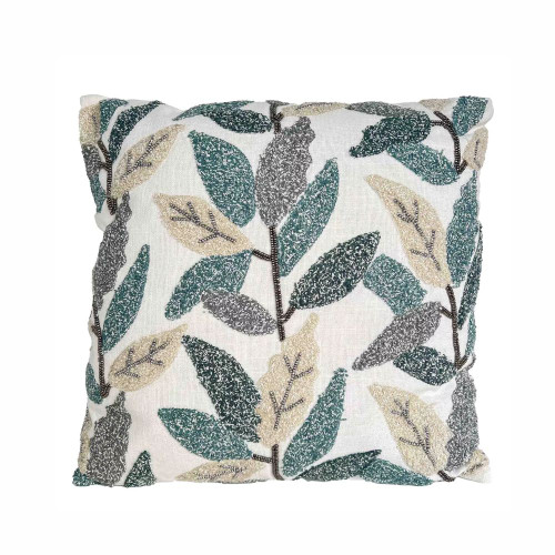 Windswept Leaves In Blue Cushion 45 x 45cm by Linens and More Windswept Leaves In Blue Cushion 45 x 45cm by Linens and More