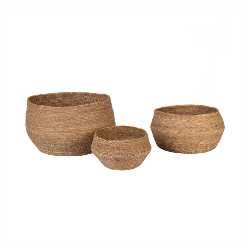 Seagrass Natural Baskets Set of 3 by Linens and More