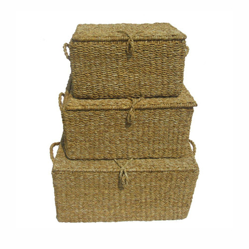 Seagrass Storage Baskets Set of 3 by Linens and More