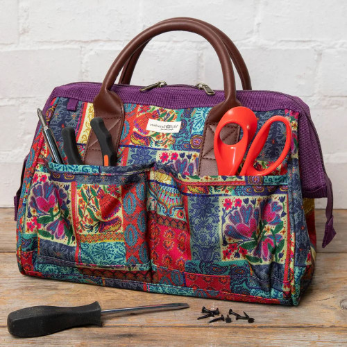 Zip Up Utility Tote - Boho Blooms Patchwork by Natural Life