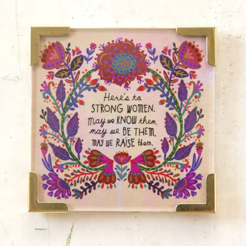 Corner Magnet - Here's To Strong by Natural Life Corner Magnet - Here's To Strong by Natural Life