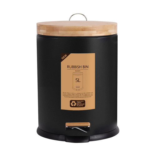 Eco Basics Rubbish Bin 5L - Black