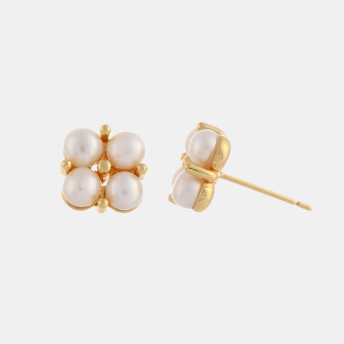 Mireya Pearl Earrings Gold by Antigone
