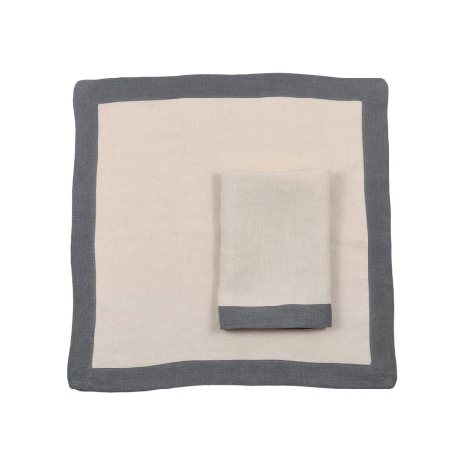 Elegance Linen Napkin Storm by Raine & Humble - Set of 6