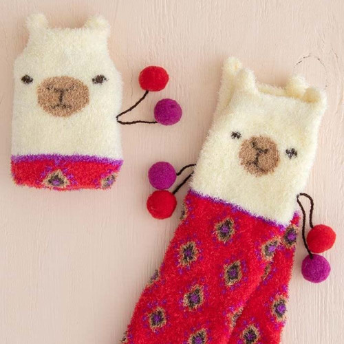 Socks Cosy Llama by Natural Life