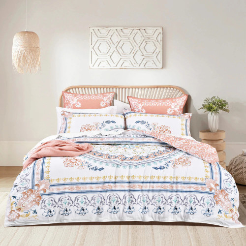 300 TC Cotton Reversible Kalina Duvet Cover Set or Euro P/C by Renee Taylor