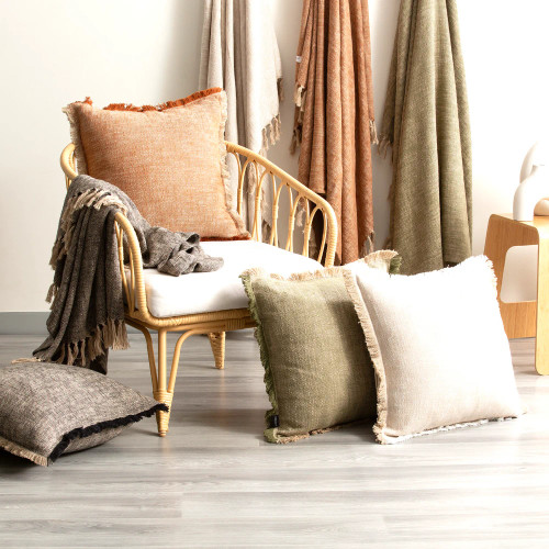 Franco Stone Washed Yarn-Dyed Cushion by Renee Taylor - 2 Pack