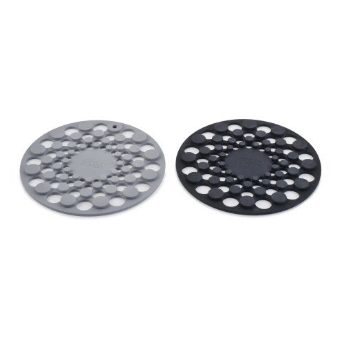 Spot-On Set Of 2 Round Silicone Trivets Grey by Joseph Joseph