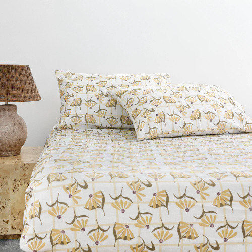 Arlo Flannelette Fitted Sheet Set by Bambury