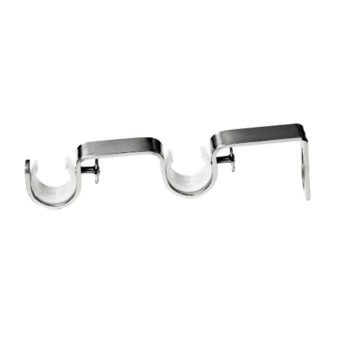 Wilson Double Bracket for 25mm Rod by Zaab - Silver