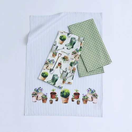 Gardening Tea Towel Group by MM Linen