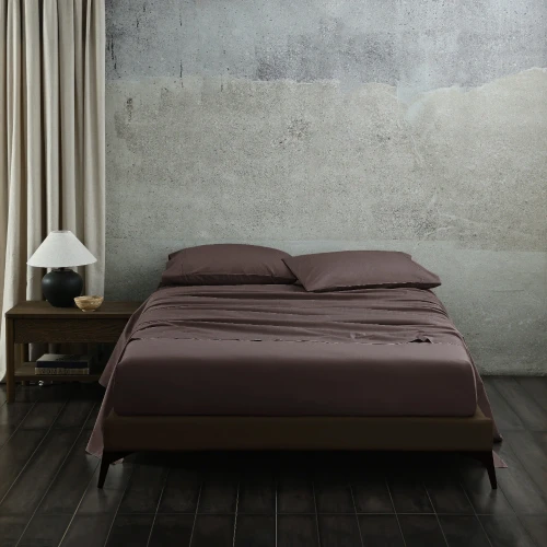 250TC Pure Cotton Chocolate Sheet Set by MM Linen