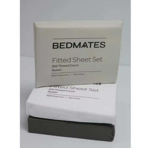 Bedmates 250TC Polycotton Sheet Set 40cm Drop