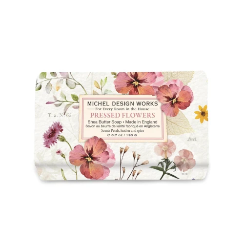 Pressed Flowers Medium Soap Bar by Michel Design Works