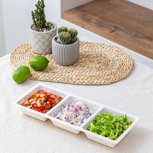 Three Section Tray - Calavera Calm by Prepara