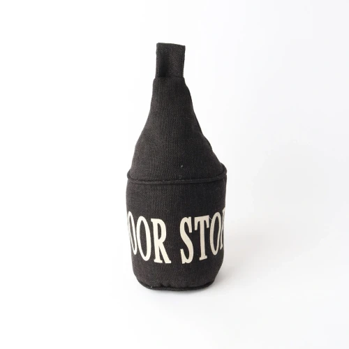 Doorstop Printed Linen Look by Le Forge - Black