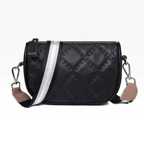 Marigold Black Leather Crossbody by Nikau Design