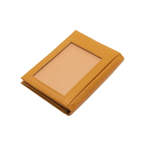 Daisy Mustard Leather Wallet Mini by Nikau Design