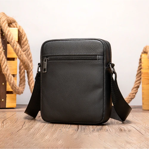 Birch Black Leather Crossbody by Nikau Design