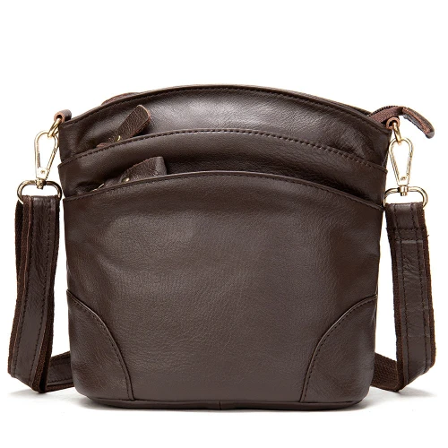 Lily Coffee Leather Handbag by Nikau Design