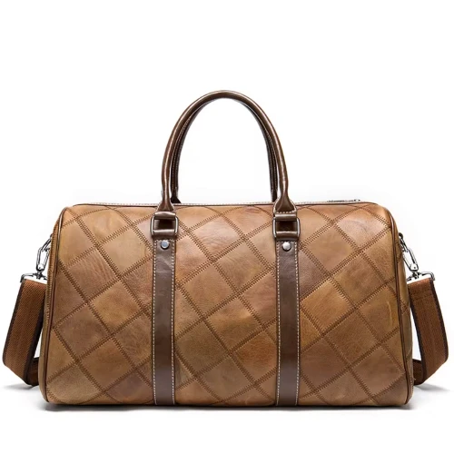 Buckthorn Quilted Leather Duffle by Nikau Design