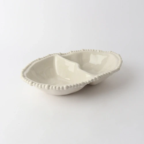 Melamine Pearl Double Serving Bowl by Le Forge - Sand