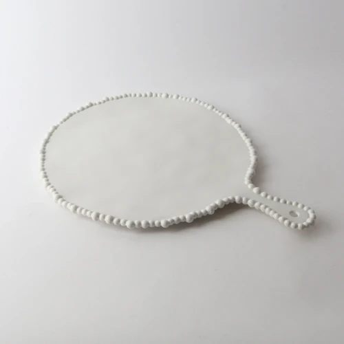 Melamine Pearl Platter Handle Round by Le Forge