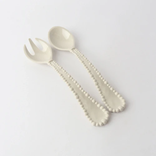 Melamine Pearl Salad Servers by Le Forge