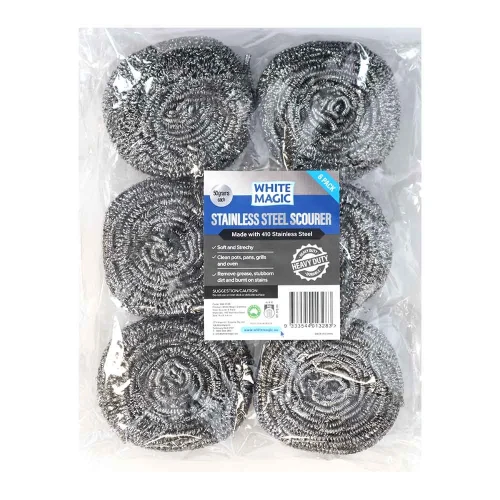 White Magic Stainless Steel Scourer (6 Pack) by White Magic