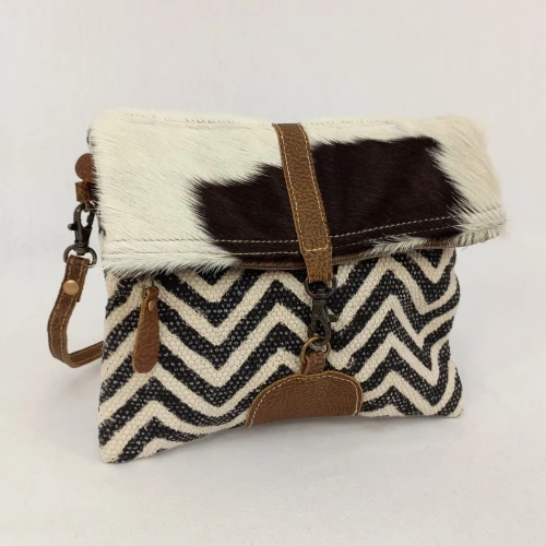 Tricia Hide/Canvas Crossbody Bag Bag by Backyard