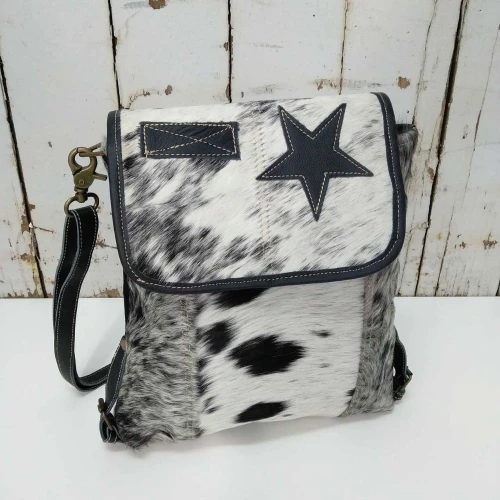 Diana Hide Crossbody Bag Black by Backyard